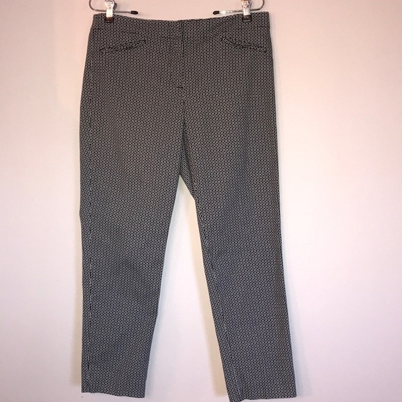 J.Jill Black & White Patterned Pants Size 10 - Picture 1 of 5